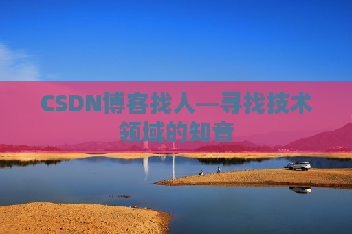 CSDN博客找人—寻找技术领域的知音